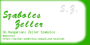 szabolcs zeller business card